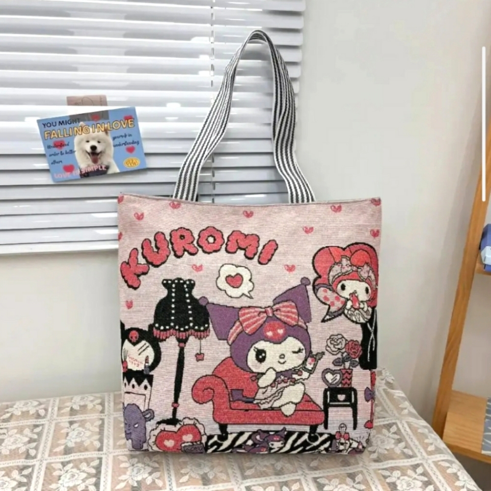 Hello Kitty Kuromi Large Tote Bag purse